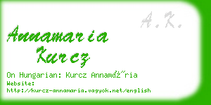annamaria kurcz business card